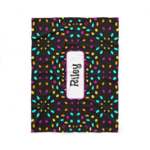 Colorful retro dots 80s inspired black