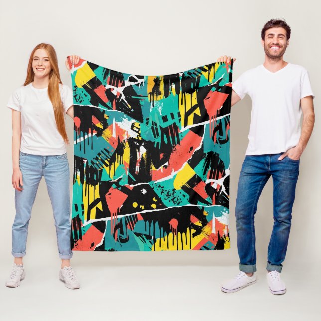 Manta Polar Colorful Urban Graffiti Pattern (13) (In situ)