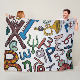 Manta Polar Colorida alfombra de flores alpinas