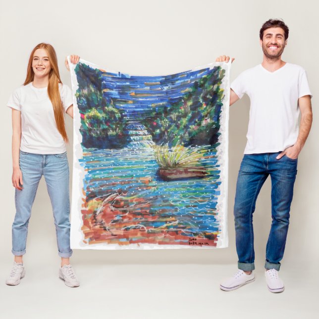 Manta Polar Colorida cascada (In situ)