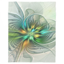 Colorida Fantasía Moderna Abstracto Flor Fractal