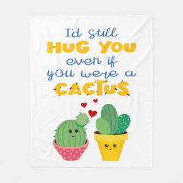 Manta Polar Colorido cactus humor romántico diversión Valentin