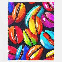 Colorido Café Bean Resumen Arte