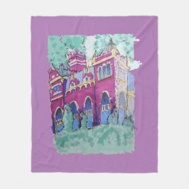 Manta Polar Colorido Castillo Púrpura en Budapest