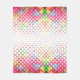 Manta Polar Colorido con un patrón geométrico