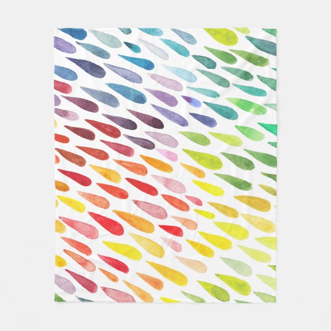 Manta Polar Colorido conjunto de salpicaduras de acuarela (Anverso)