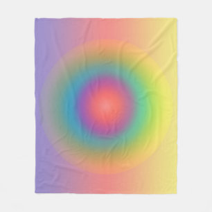Manta Polar Colorido espacio de círculo concéntrico arcoiris