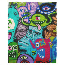 Colorido Graffiti Monster Art Blanket