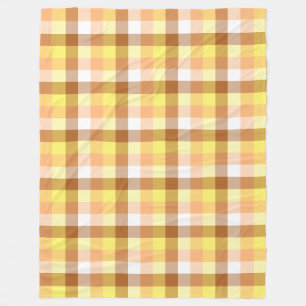 Manta Polar Colorido Naranja marrón amarillo patrón de caída