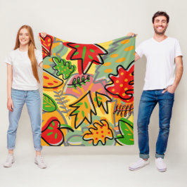 Manta Polar Colorido obsequio botánico vintage para ella