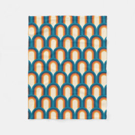 Manta Polar Colorido patrón arco iris retro