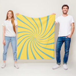Manta Polar Colorido patrón de verano amarillo azul para su fa