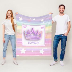 Manta Polar Colorido Princesa Personalizada