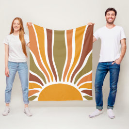 Manta Polar Colorido retro vintage Sunrise