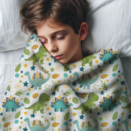 Manta Polar Colorido T Rex Nombre Patrón Dinosaurio