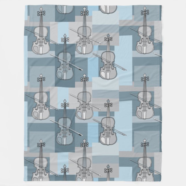 Manta Polar Coloridos bloques de violín (Anverso)