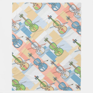 Manta Polar Coloridos bloques de violín