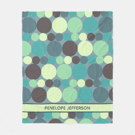 Manta Polar Coloridos puntos de polka Stripe Simple Personaliz