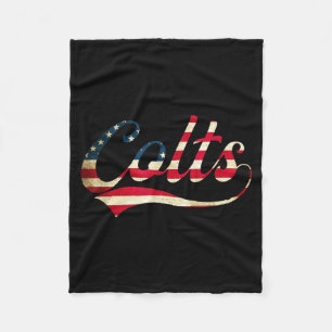 Manta Polar Colts Vintage Retro Hombres Mujeres 