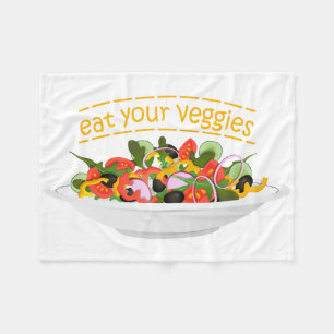 Manta Polar Coma tus verduras Cita cuenco de ensaladas frescas