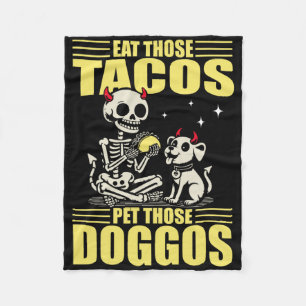 Manta Polar Coman Esos Tacos Mascotas Esos Doggos Cinco De May