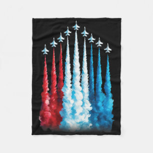 Manta Polar Combatiente Jets Bandera Estadounidense Para El 4