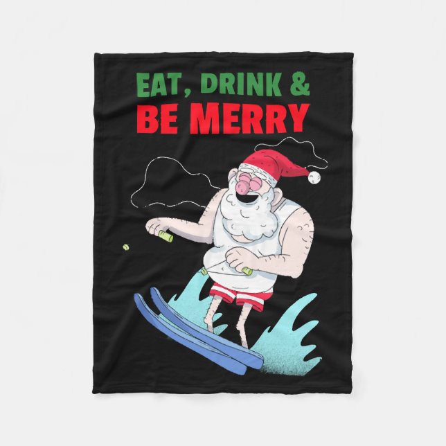 Manta Polar Come, Bebe y Alégrate Navidad (Anverso)