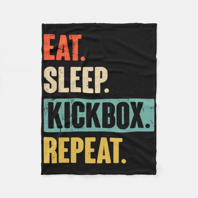 Manta Polar Come Dormir Kickbox Repetir Retro Kickboxing Boxeo (Anverso)
