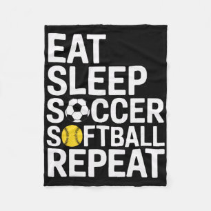Manta Polar Come Fútbol Duerme Fútbol Suavemente Repite Fanáti