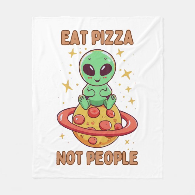 Manta Polar Come pizza no personas (Anverso)