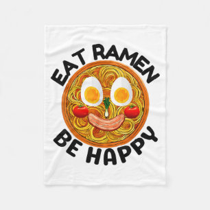 Manta Polar Come Ramen Sé Feliz Kawaii Estilo Divertido Japoné