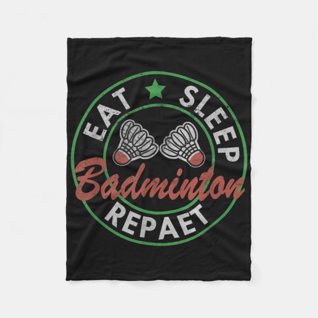 Manta Polar Comer Dormir Bádminton Repetir  (Anverso)
