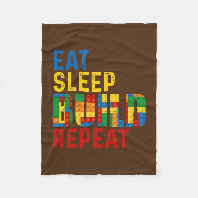 Manta Polar Comer Sleep Build Repetir maestro de ladrillos de  (Anverso)