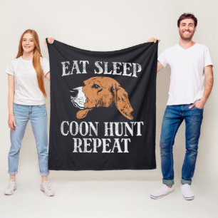 Manta Polar Comer Sleep Coon Hunt Repetir la rutina