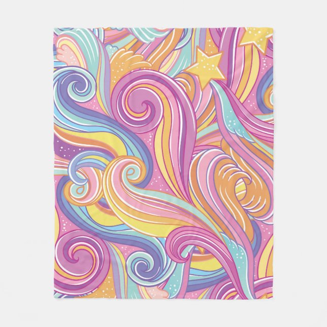 Manta Polar Cometa arcoiris: Cielo mágico de ensueño. (Anverso)