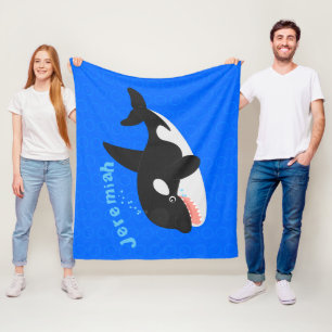 Manta Polar Cómico asesino ballena orca personalizado lindo il