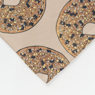 Manta Polar Comida de desayuno Todo Poppy Sesame Seed Bagel