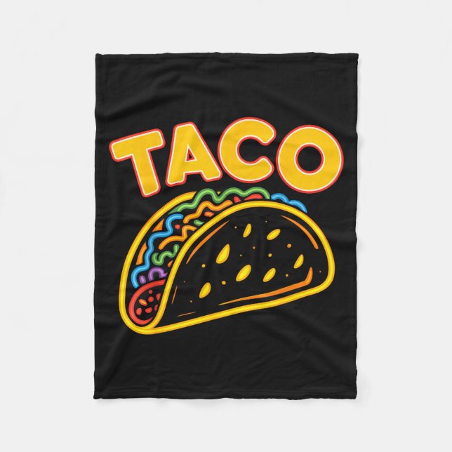 Manta Polar Comida mexicana Taco  (Anverso)