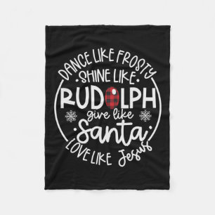 Manta Polar Como Brillo Escarchado Como Rudolph Amor Como Jesú