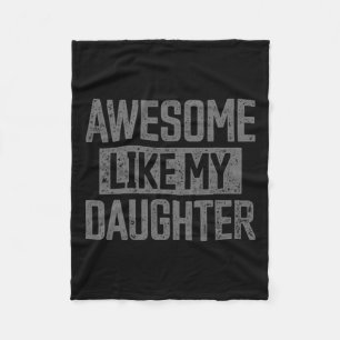 Manta Polar Como mi hija, el día del papá gracioso, el día del