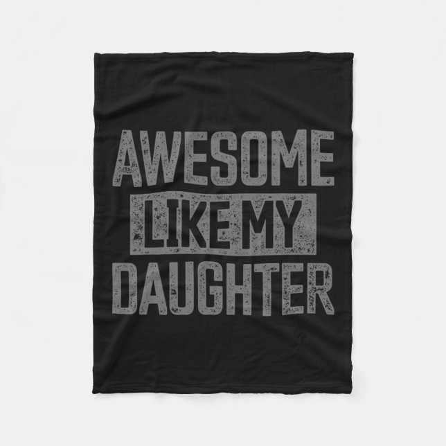 Manta Polar Como mi hija, el día del papá gracioso, el día del (Anverso)