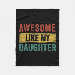 Manta Polar Como mi hija retro hombres papá padres graciosos