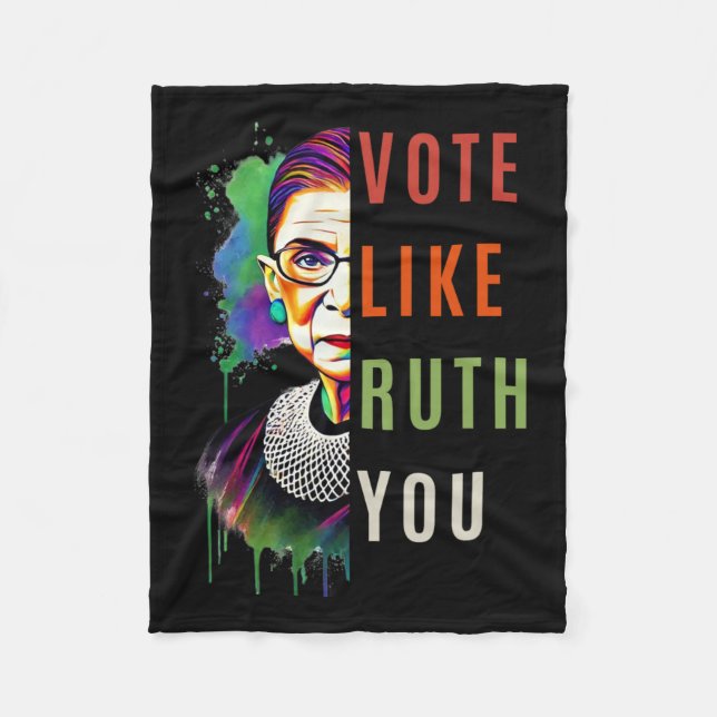 Manta Polar Como Ruth te mandó arte feminista colorido (Anverso)