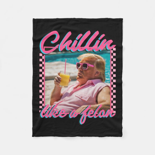 Manta Polar Como un Felon Trump Camisa Republicana Divertida T (Anverso)