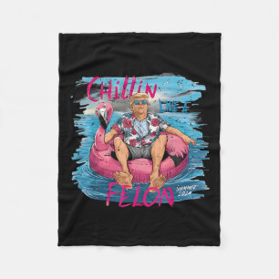 Manta Polar Como un verano Felon 2024 Funny Presidente Trump 2