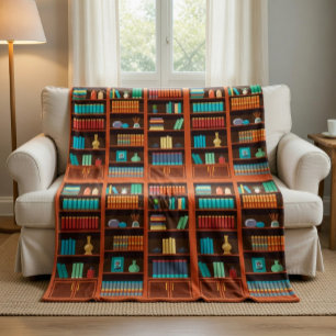 Manta Polar Cómodas estanterías de libros Throw Blanket
