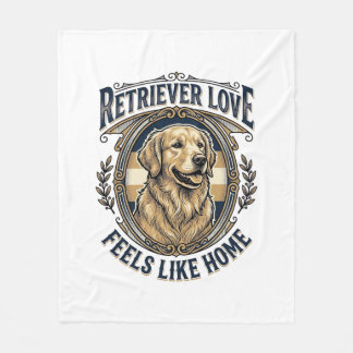 Manta Polar Comodidad en casa para Golden Retriever Grabado Vi