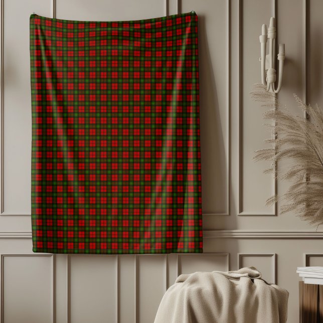 Manta Polar Cómodo patrón de pletina tartán clásico de vacacio (Cozy Holiday Classic Tartan Plaid Pattern Fleece Blanket)