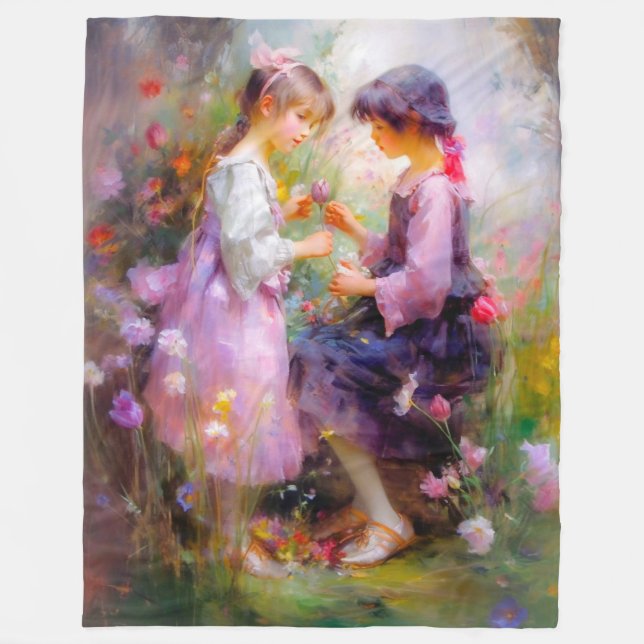 Manta Polar Compartir Rosas y amistad (Anverso)