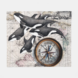 Manta Polar Compás náutico de la orca